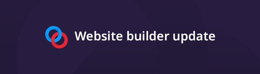 3 new options added to the website builder